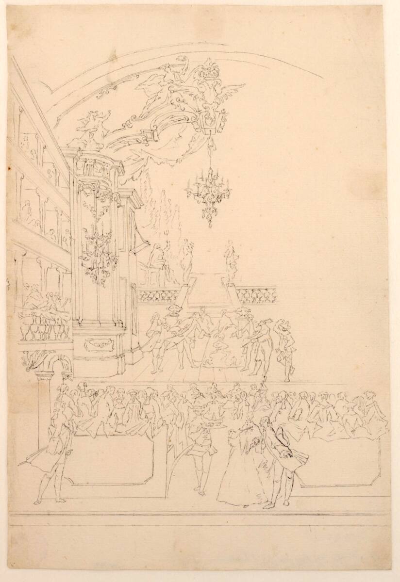Anonym, Theatervorstellung im kaiserlichen Haustheater des Lustschlosses Schönbrunn zur Zeit Maria Theresias