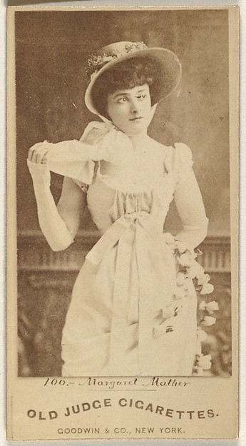 Goodwin & Company, Margaret Mather, from the Actors and Actresses series (N171) for Old Judge Cigarettes