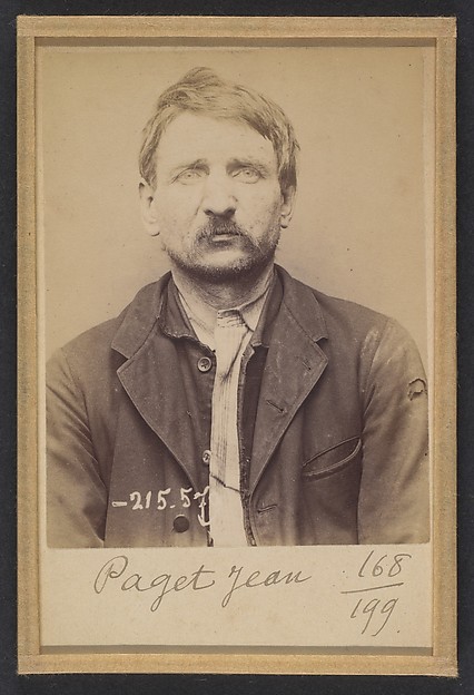 Alphonse Bertillon, Paget. Jean, Louis. 41 ans, né le 15/7/52 à Thonon (Haute-Savoie). Cordonnier. Anarchiste. 12/3/94.