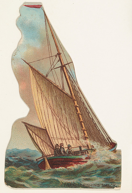 W. Duke, Sons & Co., French Fishing Smack, from the Types of Vessels series (N139) issued by Duke Sons & Co. to promote Honest Long Cut Tobacco