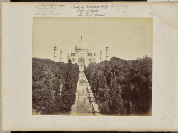 Samuel Bourne, Agra; The Taj and Garden, from the Entrance Gate