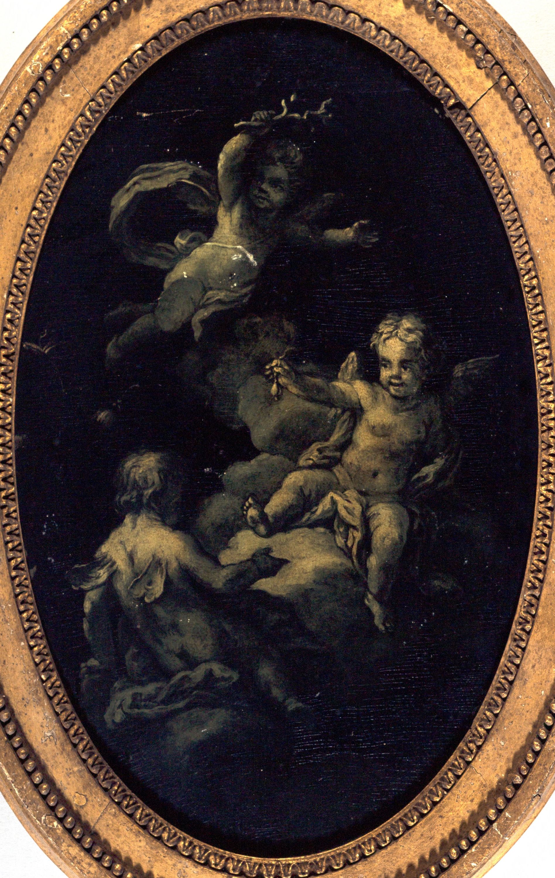 Anonyme, La Pêche au corail ; fragment de boiserie, décor de carrosse (?)