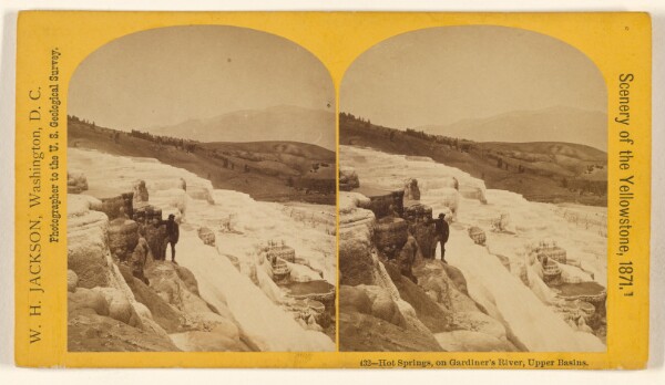William Henry Jackson, Hot Springs, on Gardiner's River, Upper Basins.