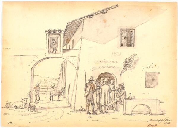 Martinus Rørbye, Italienere uden for et osteri