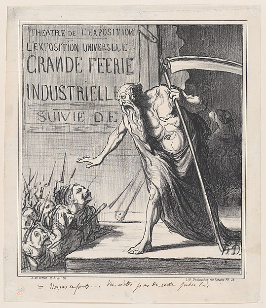 Honoré Daumier, No my children... you are not part of this play here!, from 'News of the day,' published in "Le Charivari"
