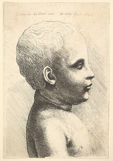 Wenceslaus Hollar, Head and shoulder of a child, in profile to right