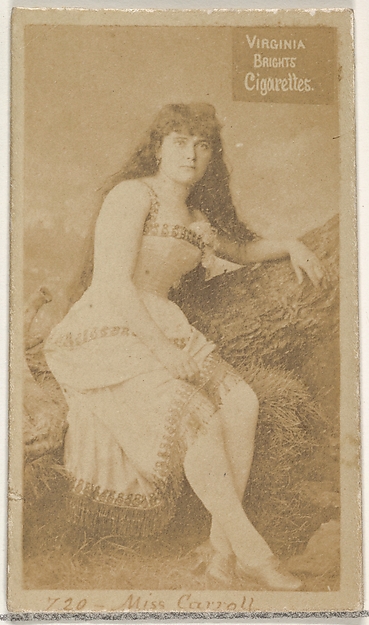 Allen & Ginter, Card 720, Miss Carroll, from the Actors and Actresses series (N45, Type 2) for Virginia Brights Cigarettes