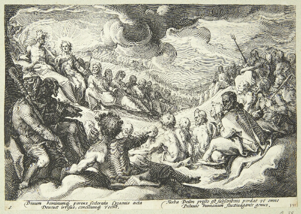 Hendrick Goltzius, Jupiter rådfører sig med guderne om ødelæggelsen af universet