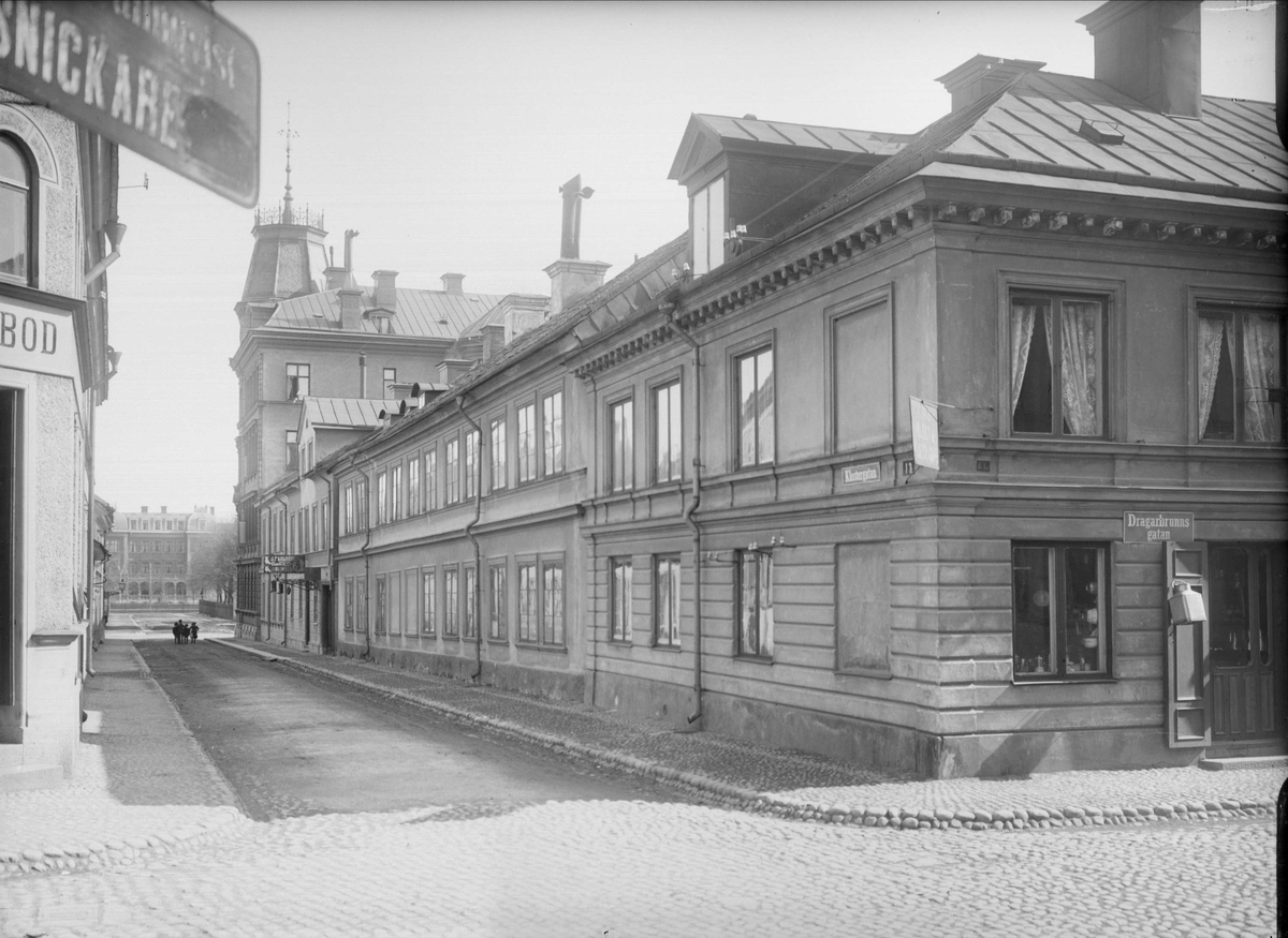 Alfred Dahlgren, Klostergatan från Dragarbrunnsgatan, Dragarbrunn, Uppsala 1901 - 1902