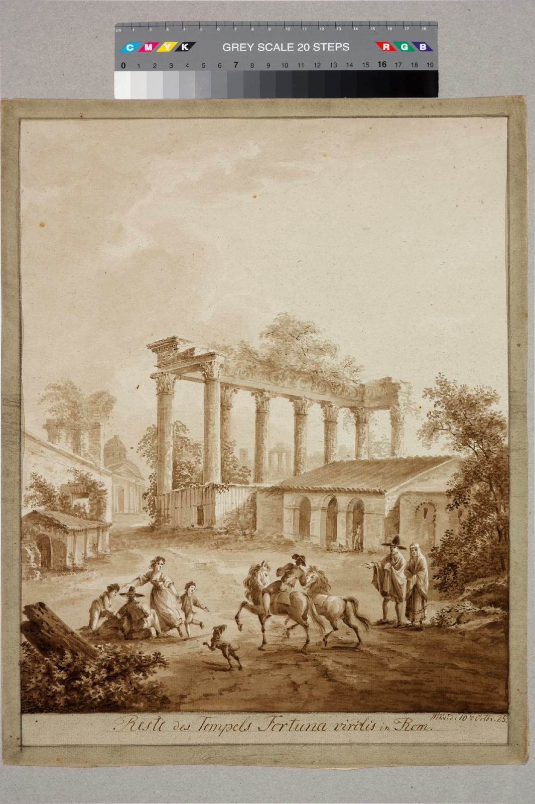 Johann Wilhelm (autor) Krause, Fortuna Virilis temple ruins in Rome