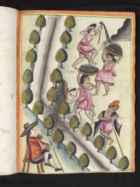 Unknown, Men and women digging a tank