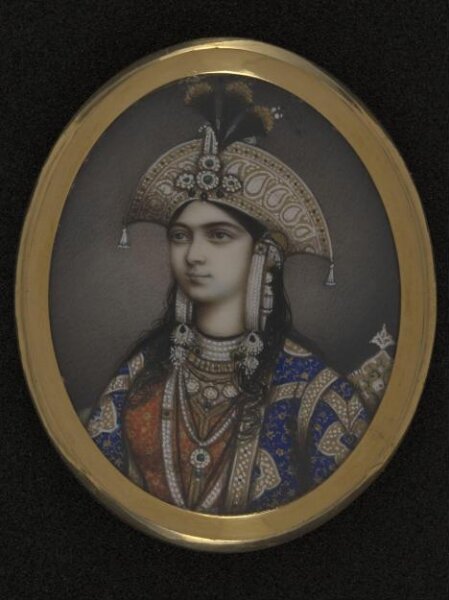 Unknown, One of Eleven bust portraits depicting Mughal ladies and princesses.
