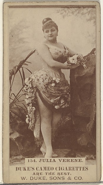 W. Duke, Sons & Co., Card Number 154, Julia Verene, from the Actors and Actresses series (N145-5) issued by Duke Sons & Co. to promote Cameo Cigarettes