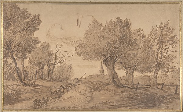 Jan Lievens, Landscape with a Shepherd and His Flock