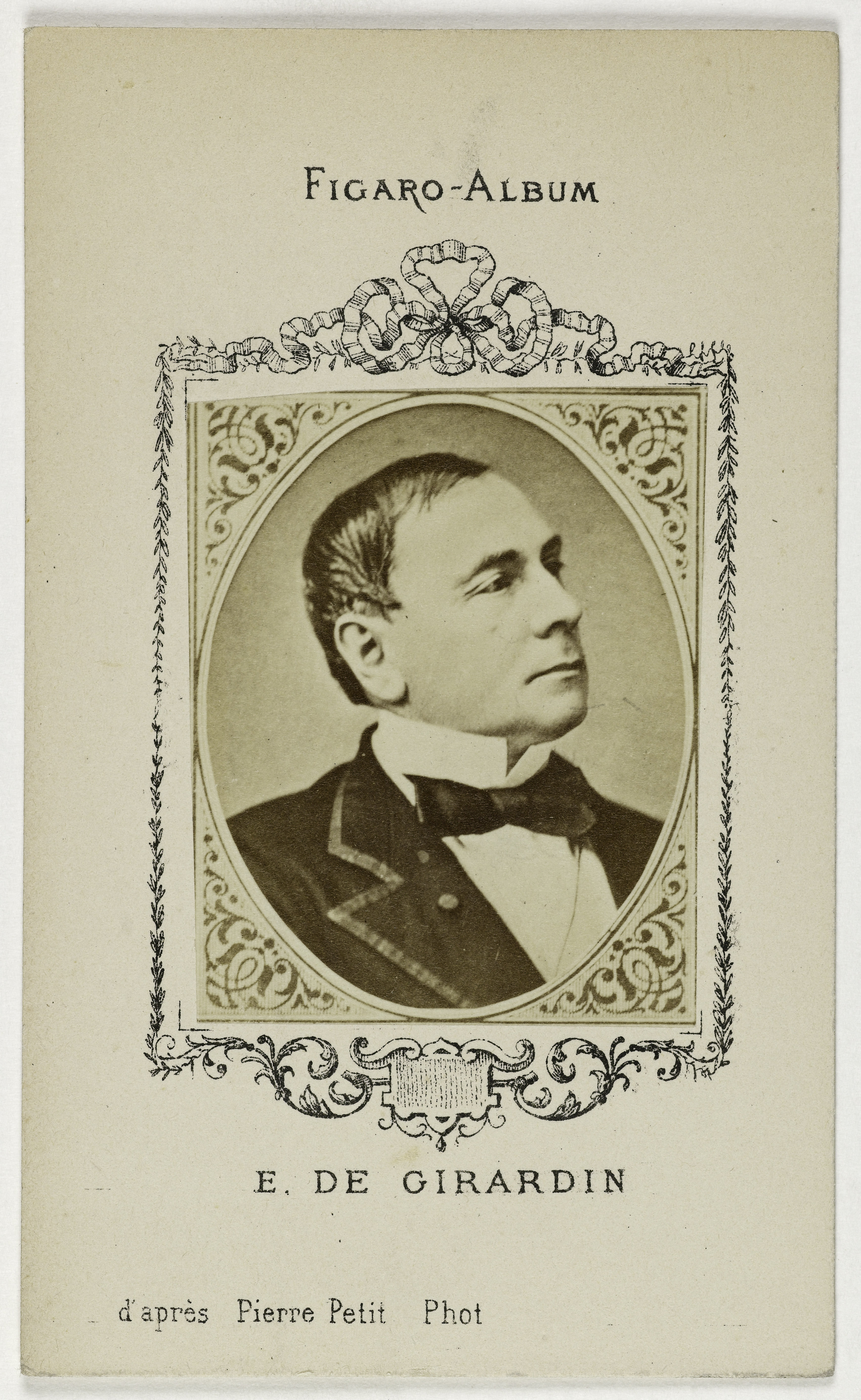 Pierre Petit, Portrait d'Emile de Girardin, (1806-1881), (publiciste, homme politique)