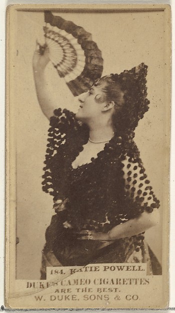 W. Duke, Sons & Co., Card Number 184, Katie Powell, from the Actors and Actresses series (N145-5) issued by Duke Sons & Co. to promote Cameo Cigarettes