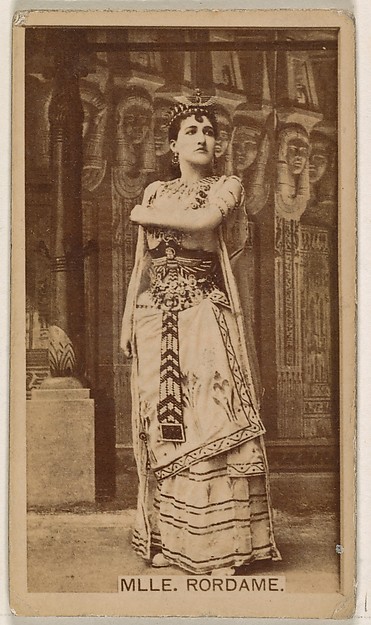 Kinney Brothers Tobacco Company, Mlle. Rordame, from the Actresses series (N245) issued by Kinney Brothers to promote Sweet Caporal Cigarettes