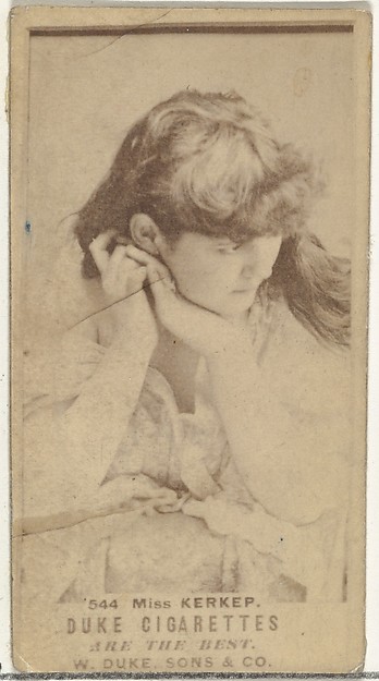W. Duke, Sons & Co., Card Number 544, Miss Kerkep, from the Actors and Actresses series (N145-7) issued by Duke Sons & Co. to promote Duke Cigarettes
