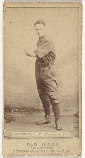 Goodwin & Company, William Theodore "Billy" Crowell, Pitcher, Cleveland, from the Old Judge series (N172) for Old Judge Cigarettes