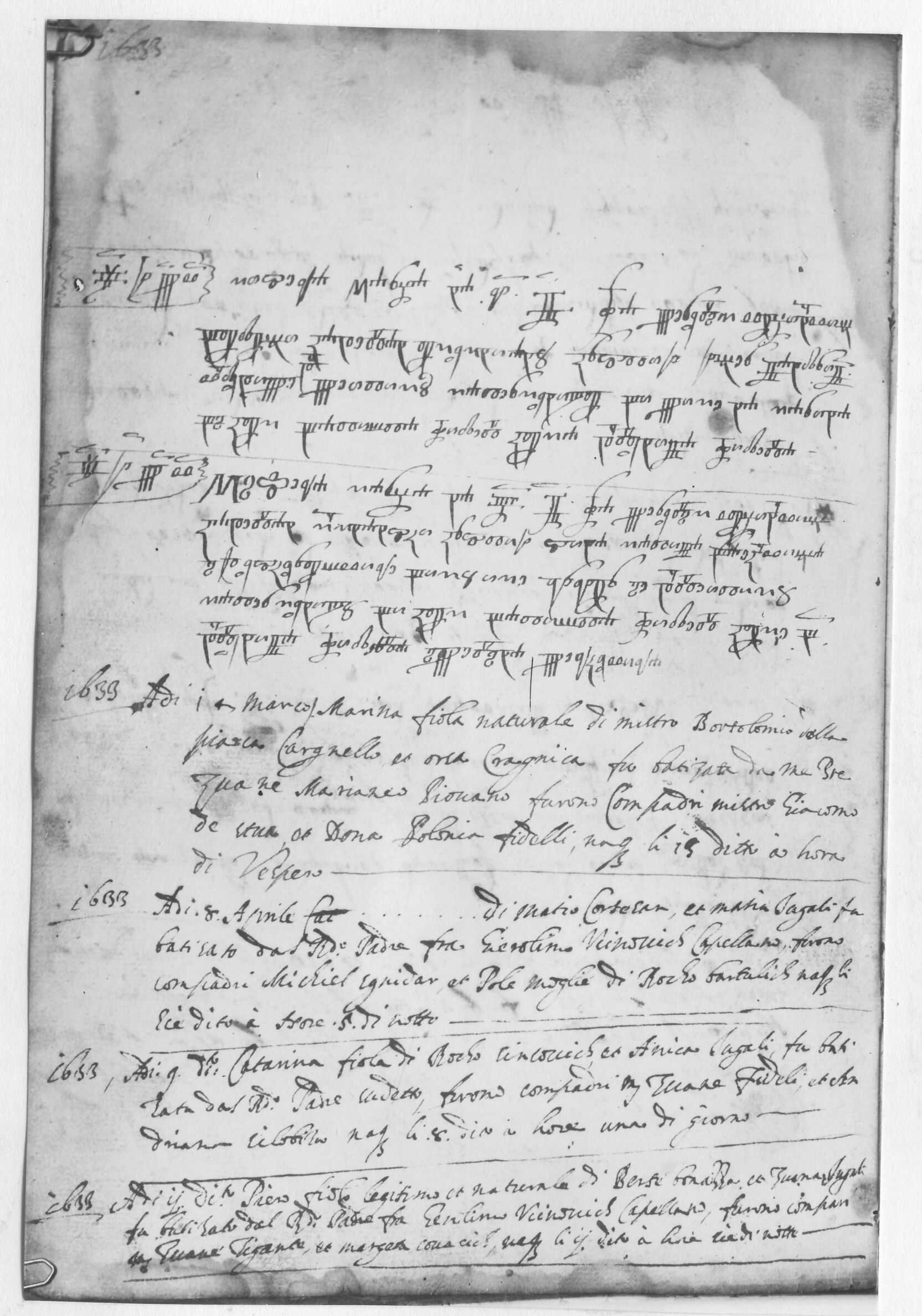 Branko Fučić, Kaštel (Buje), glagoljska matica iz 1668. godine u Arhivu župnog dvora