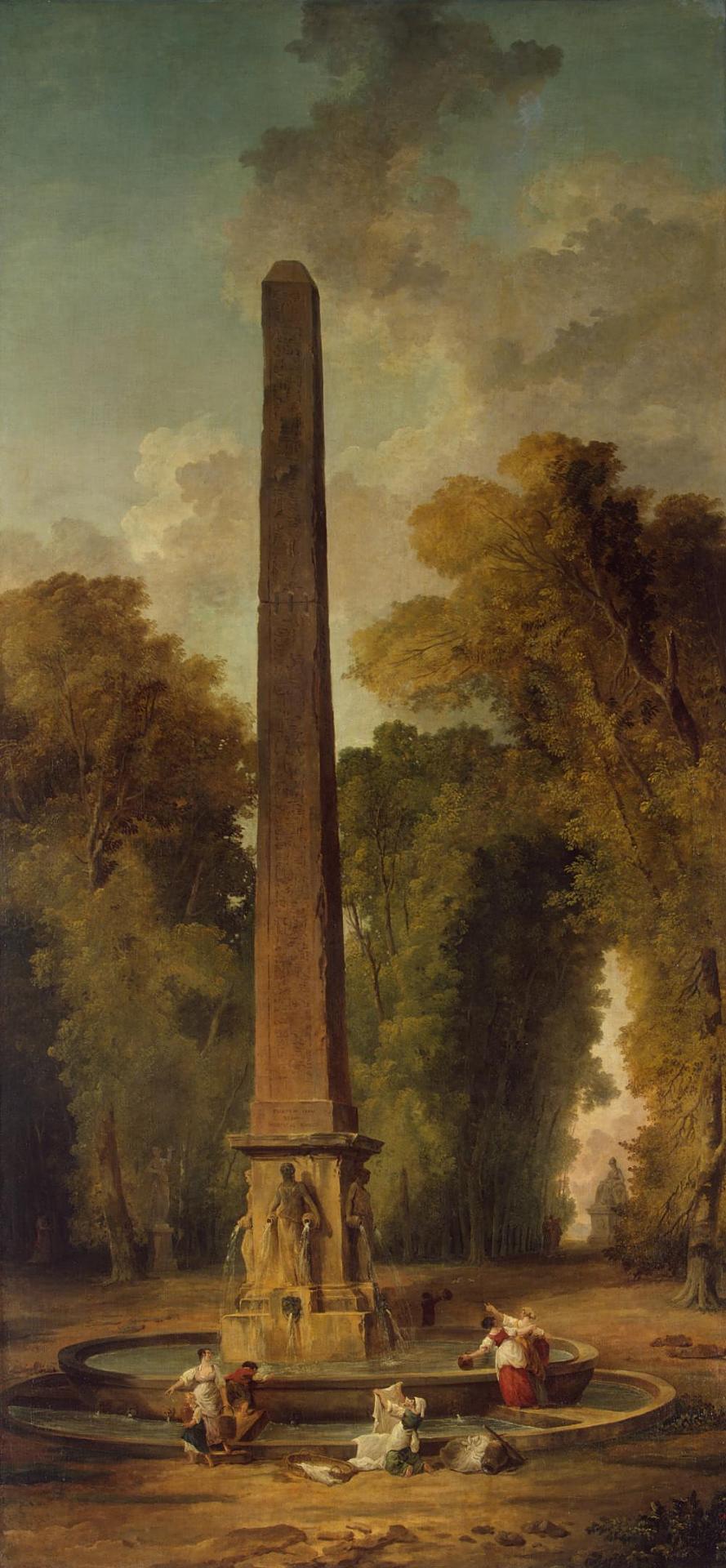 Hubert Robert, Landscape with an Obelisk