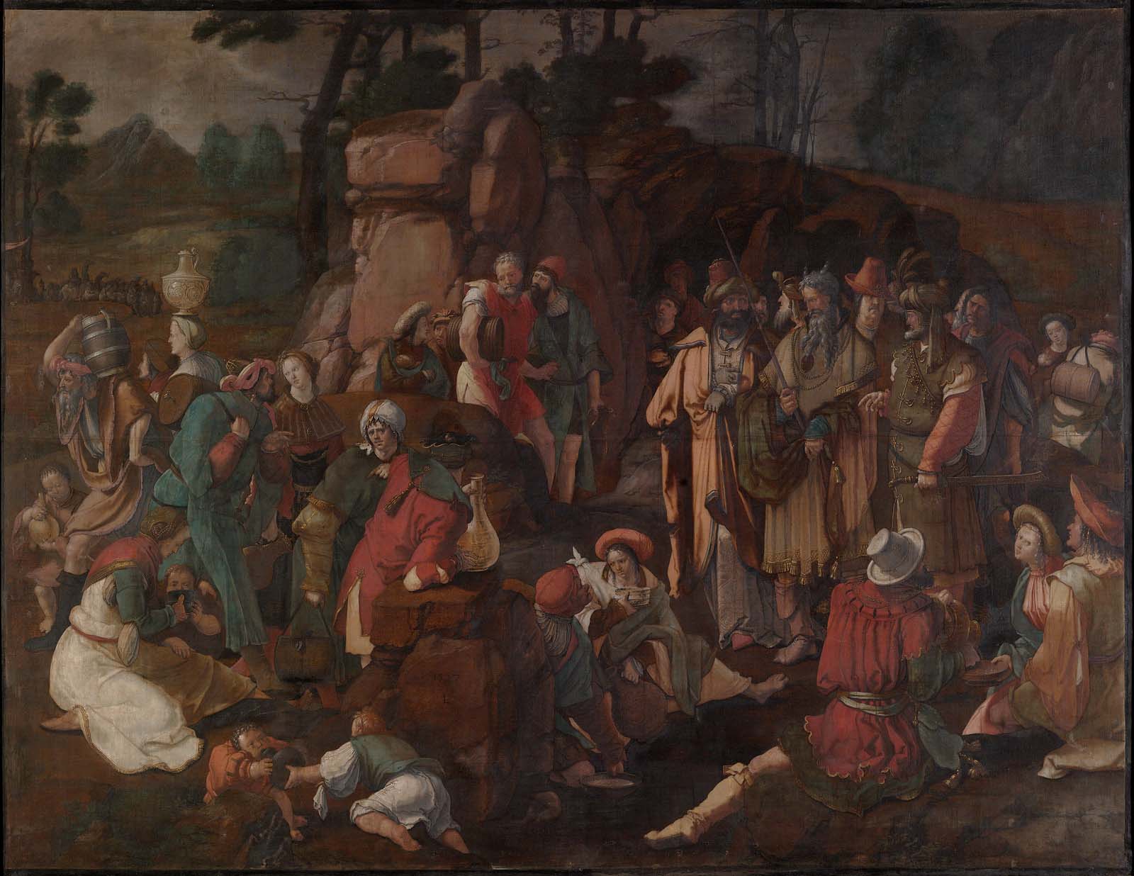 Lucas van Leyden, Moses and the Israelites after the Miracle of Water from the Rock