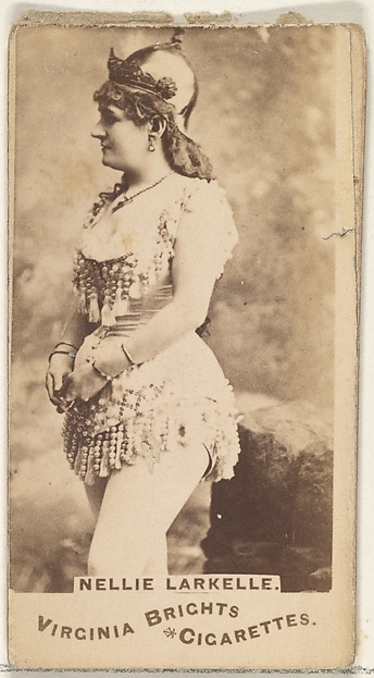 Allen & Ginter, Nellie Larkelle, from the Actors and Actresses series (N45, Type 1) for Virginia Brights Cigarettes