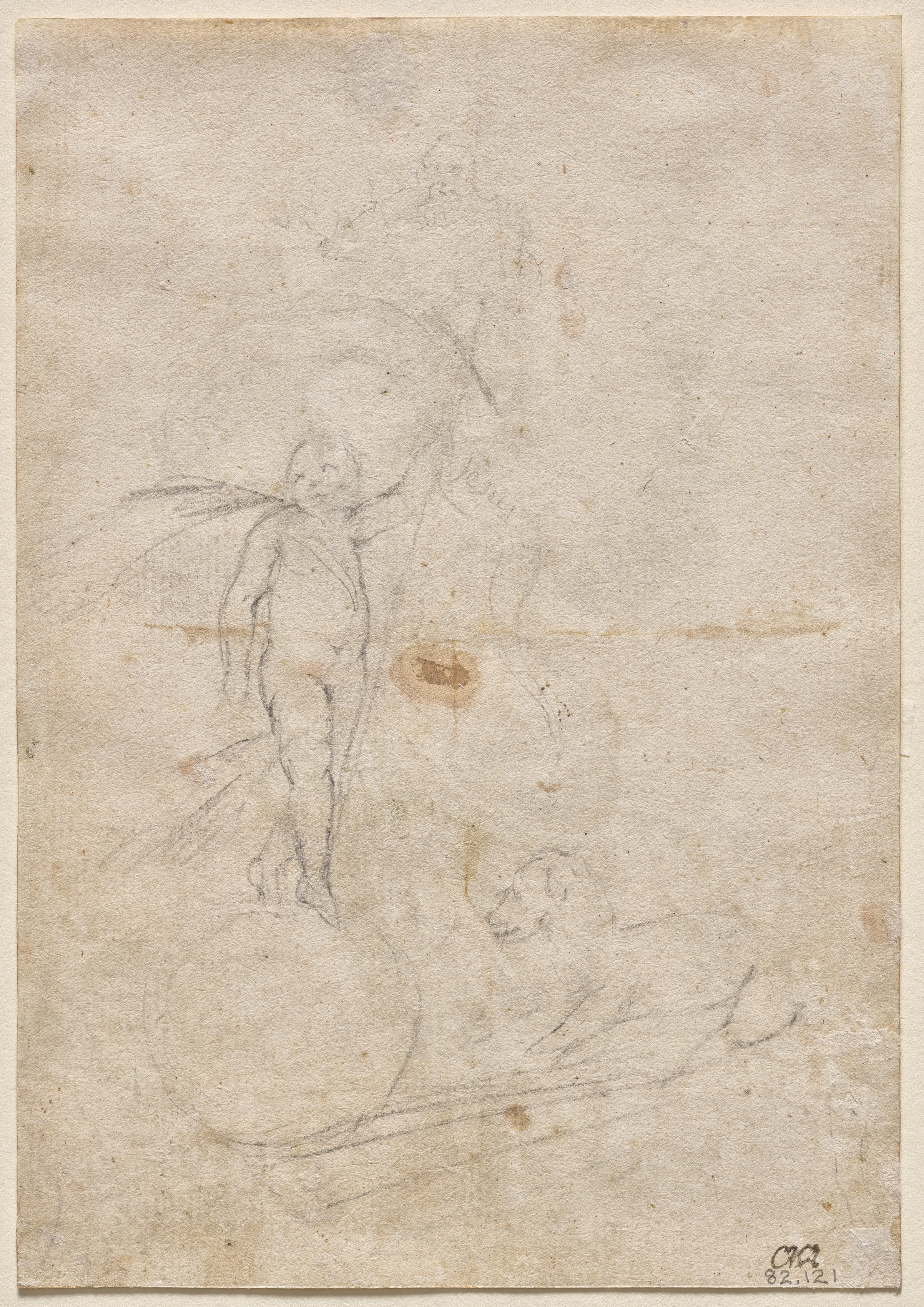 Alonso Cano, Resurrected Christ and Lamb of God (verso)