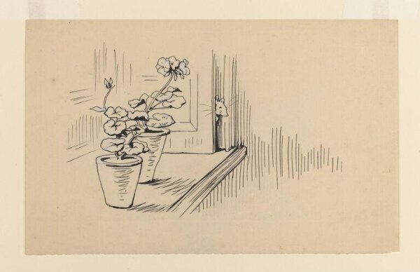 Potter, Beatrix, Anna Maria on a window sill