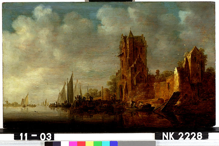 Jan van Goyen, River landscape with the Utrecht Pellecussenpoort