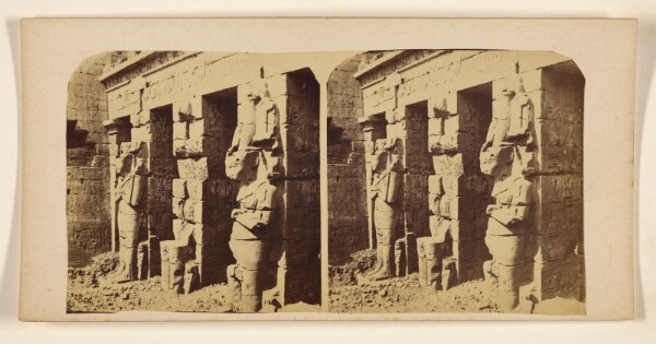 Francis Frith, [Buried Columns of the Temple Medineh Habou, Thebes]