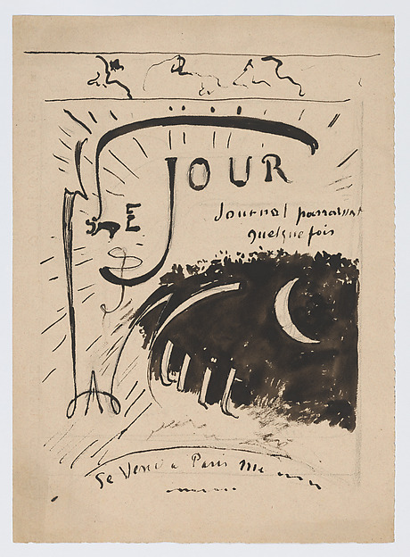 Félix Bracquemond, Cover design for "Le Jour et la Nuit"