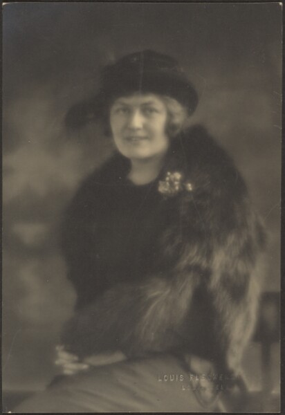 Louis Fleckenstein, [Portrait of a Woman in Fur Cape]