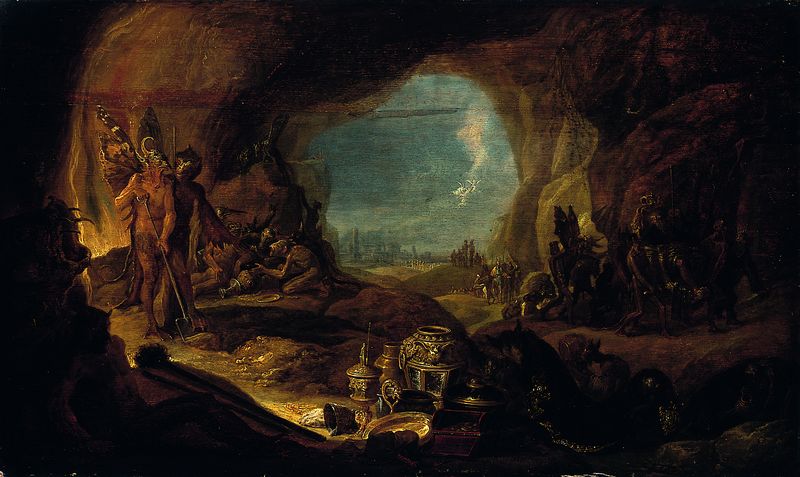 Cornelis Saftleven, Rich man descending into hell