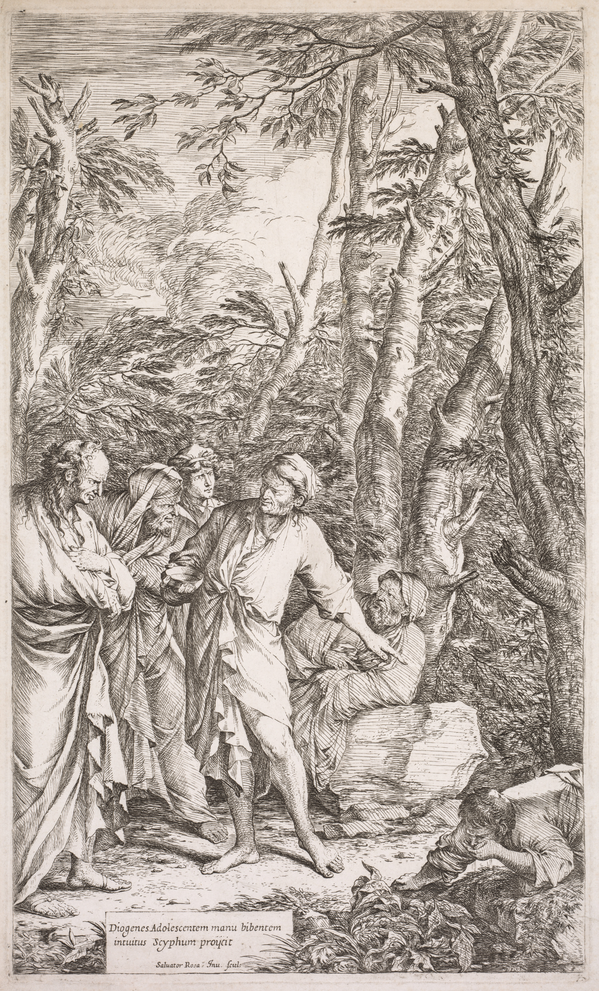 Salvator Rosa, Diogenes and His Cup