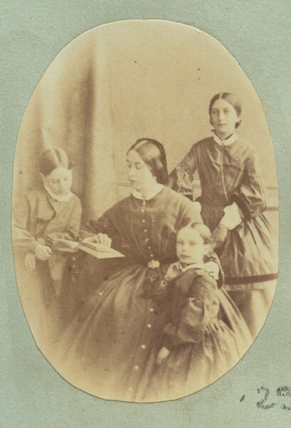 Unknown, [Portrait of woman and three children]