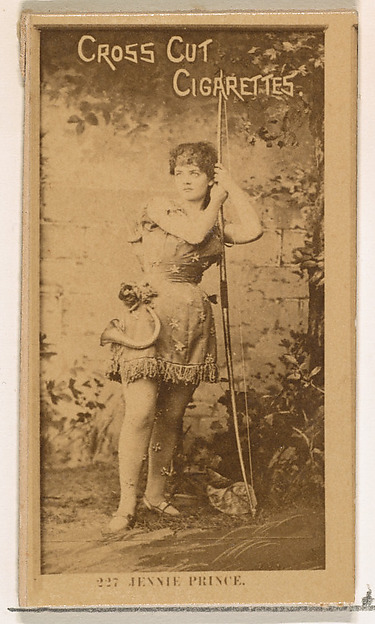 W. Duke, Sons & Co., Card Number 227, Jennie Prince, from the Actors and Actresses series (N145-2) issued by Duke Sons & Co. to promote Cross Cut Cigarettes