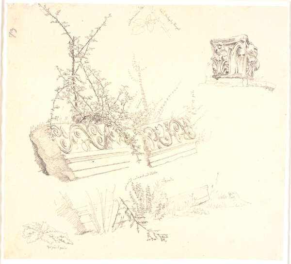 Christen Købke, Arkitektoniske fragmenter. 1840(?)