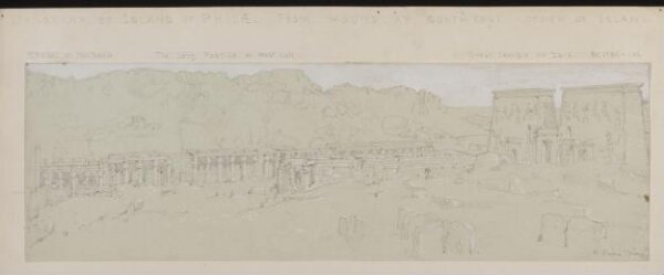 Spiers, Richard Phené, Panorama of Island of Philae from mound at South East corner of island