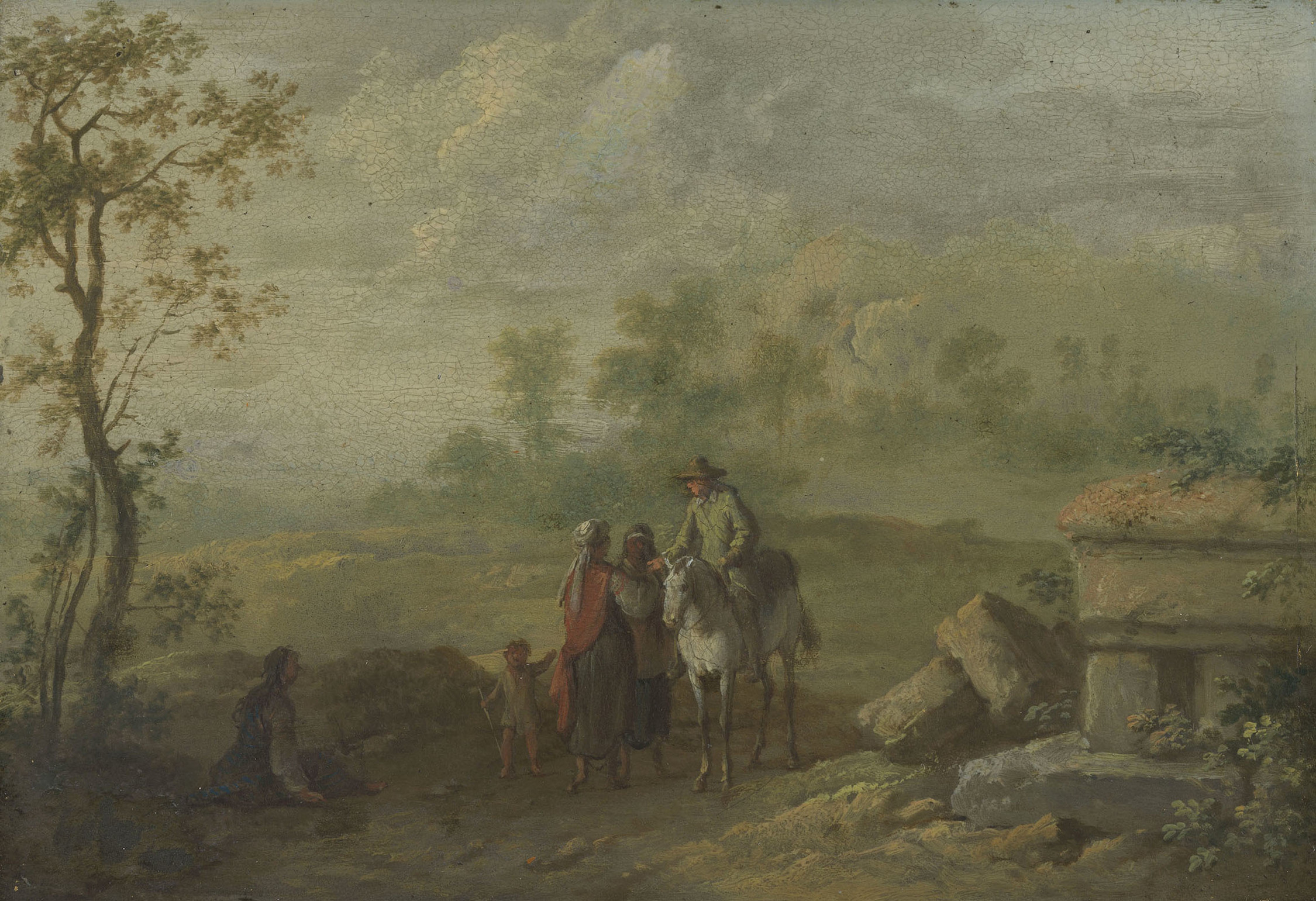 Franz de Paula Ferg, Landscape with Travellers