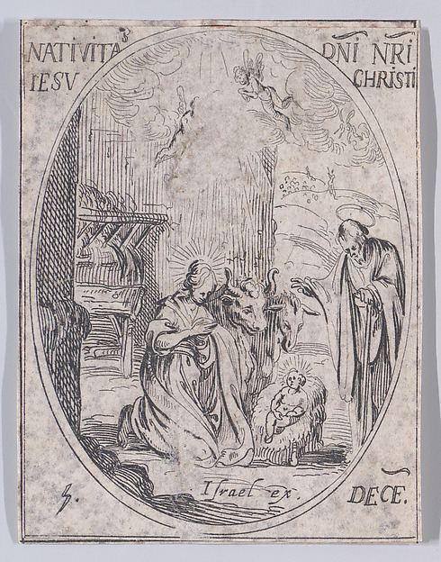 Jacques Callot, Nativité de N.-Segneur Jésus-Christ (The Nativity), December 25th, from "Les Images De Tous Les Saincts et Saintes de L'Année" (Images of All of the Saints and Religious Events of the Year)