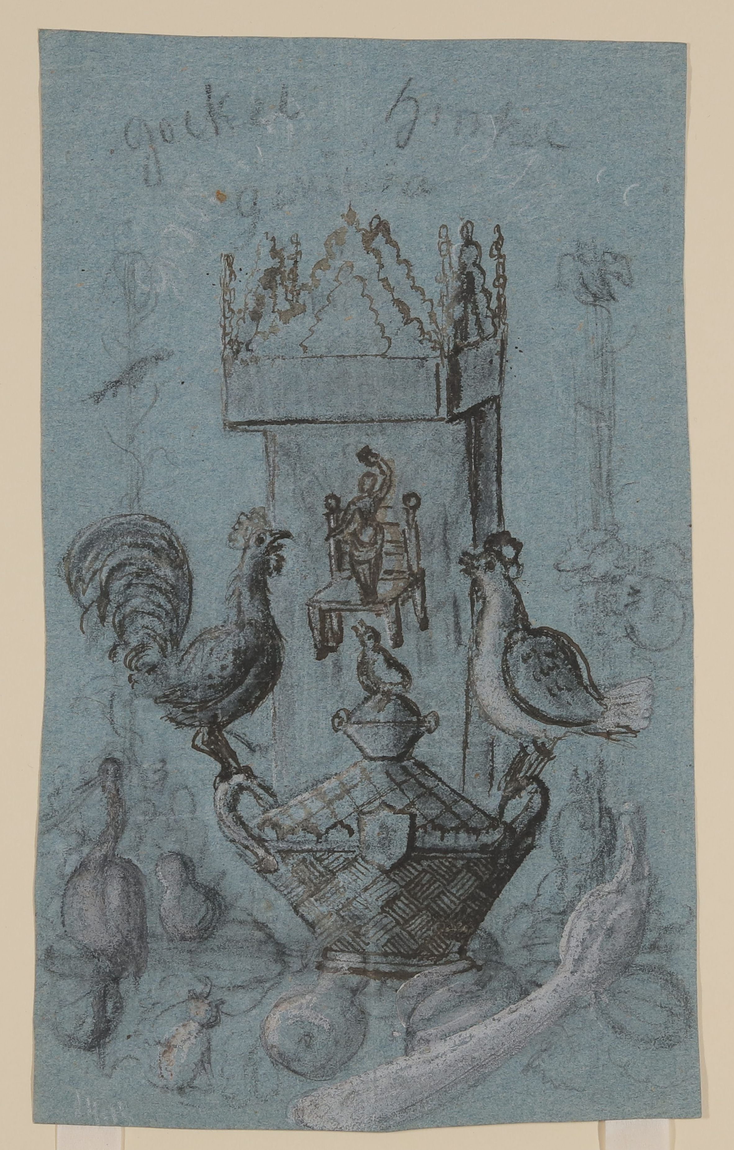 Ludwig Emil Grimm, Entwurf zum Titelblatt von "Gockel, Hinkel und Gackeleia"