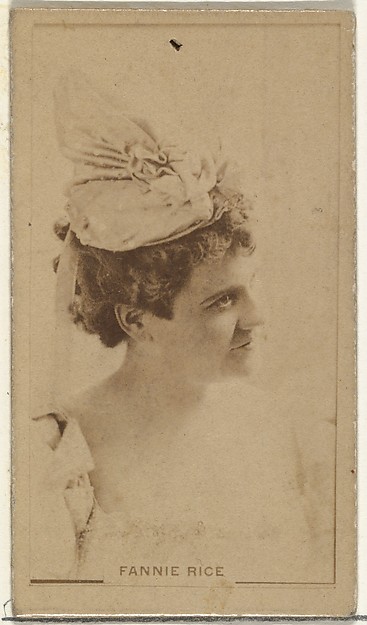 W. Duke, Sons & Co., Fannie Rice, from the Actors and Actresses series (N145-8) issued by Duke Sons & Co. to promote Duke Cigarettes