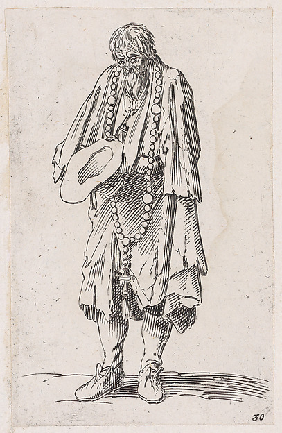 Anonymous, Reverse Copy of Le Mendiant au Rosaire (The Beggar with a Rosary), from Les Gueux suite appelée aussi Les Mendiants, Les Baroni, ou Les Barons (The Beggars, also called the Barons)