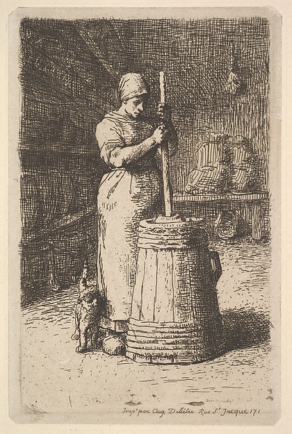 Jean-François Millet, Woman Churning Butter