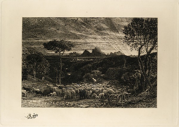 Samuel Palmer, Opening the Fold, or Early Morning