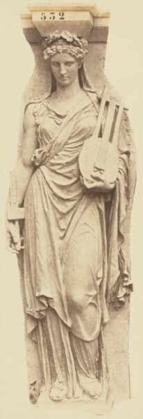 Édouard Baldus, [Caryatid by Eugène Guillaume, Decoration of the Louvre, Paris]