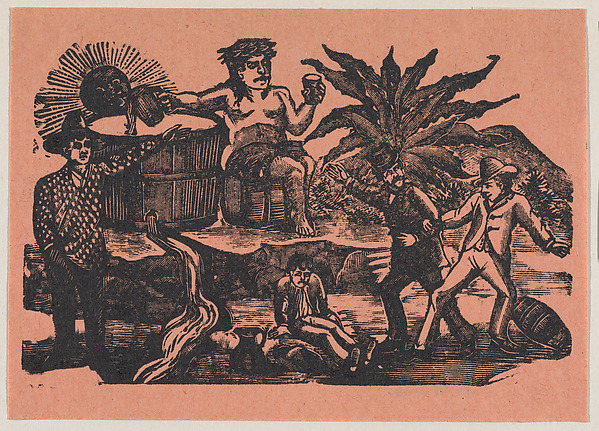 José Guadalupe Posada, Bacchus and victims of alcholism drinking together