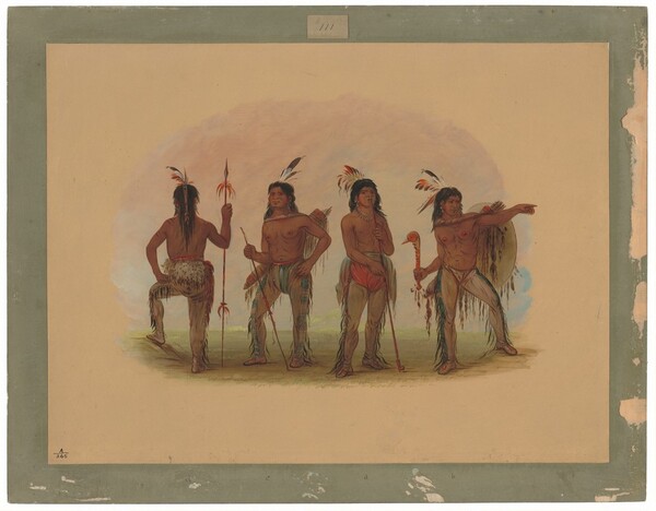 George Catlin, Four Navaho Warriors