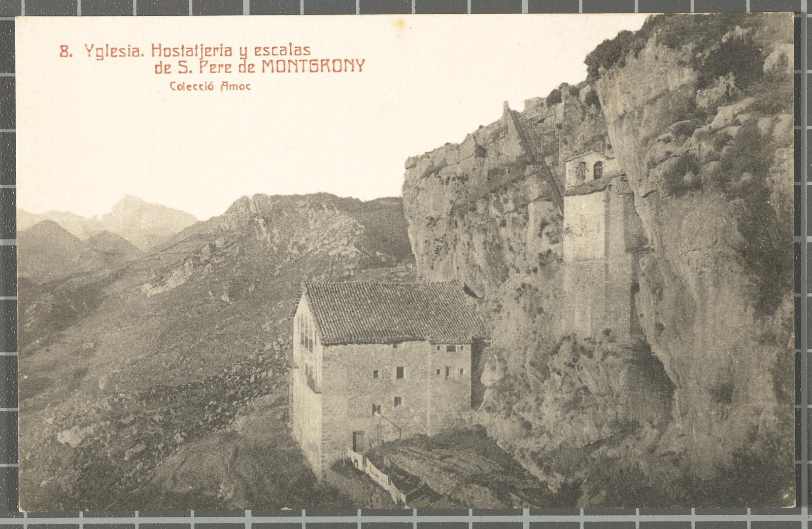 Desconegut, 8. Yglesia. Hostatjeria y escalas de S. Peter de Montgrony